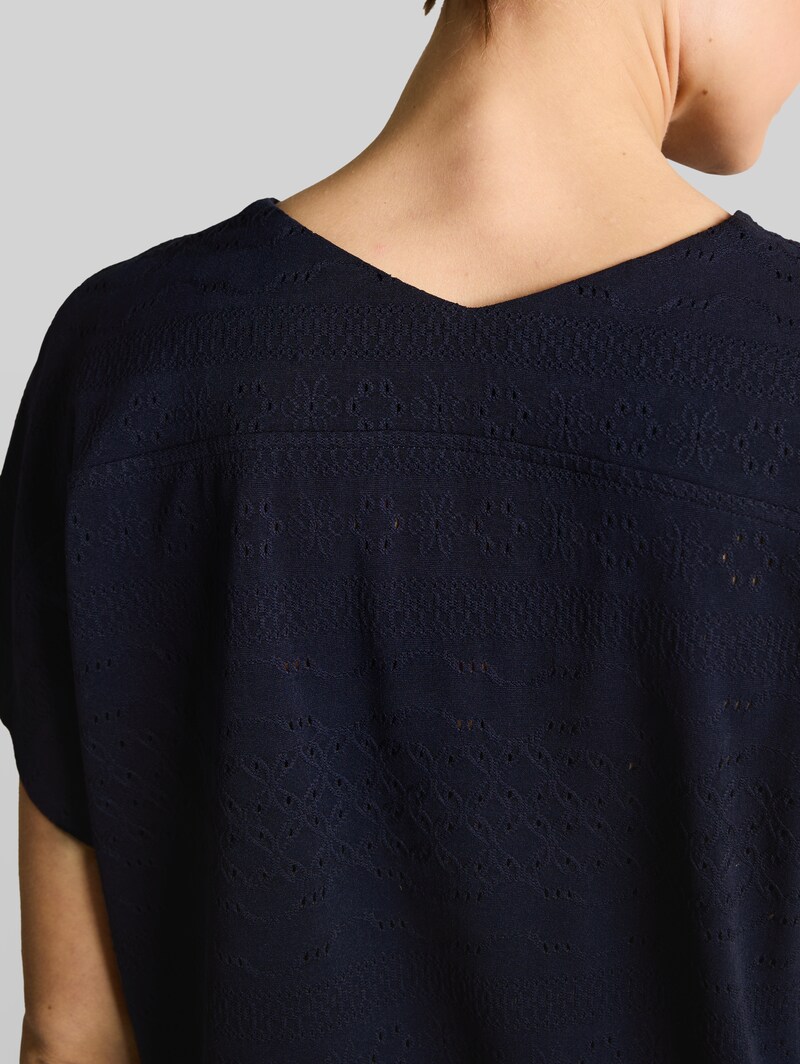 Tom Tailor Loose Fit Ajour T-Shirt - Sky Captain Blue