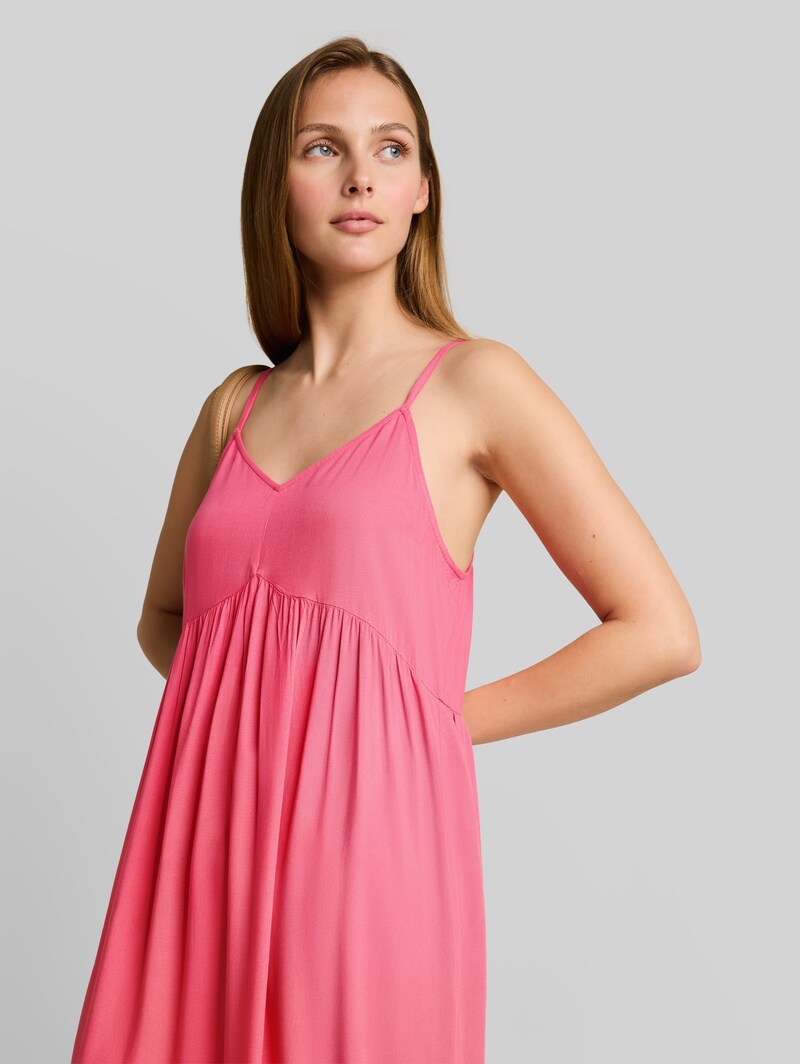 Tom Tailor Maxi-Kleid mit Volants - Soft Bright Pink