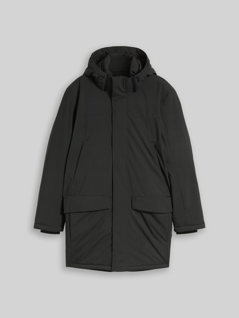 Tom Tailor Relaxed Fit Parka mit abnehmbarer Kapuze - Coal Mine Grey