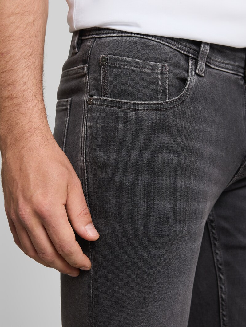 Tom Tailor TTTROY SLIM Jeans - Clean Dark Stone Grey Denim