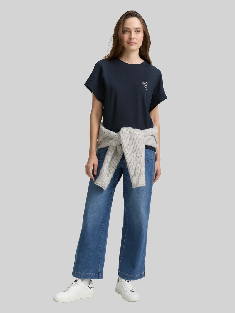 Tom Tailor Loose Fit T-Shirt mit Print - Lunar Eclipse