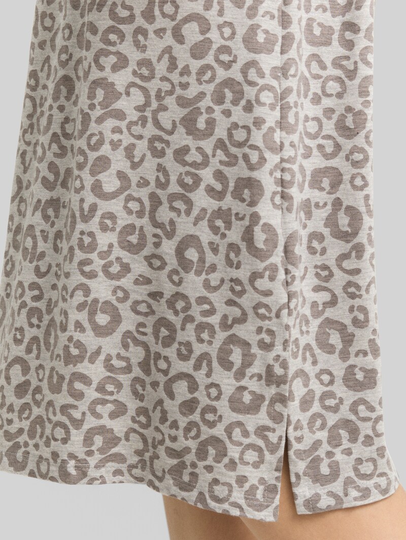 Tom Tailor Nachthemd mit Leo-Print - Grey-medium-allover