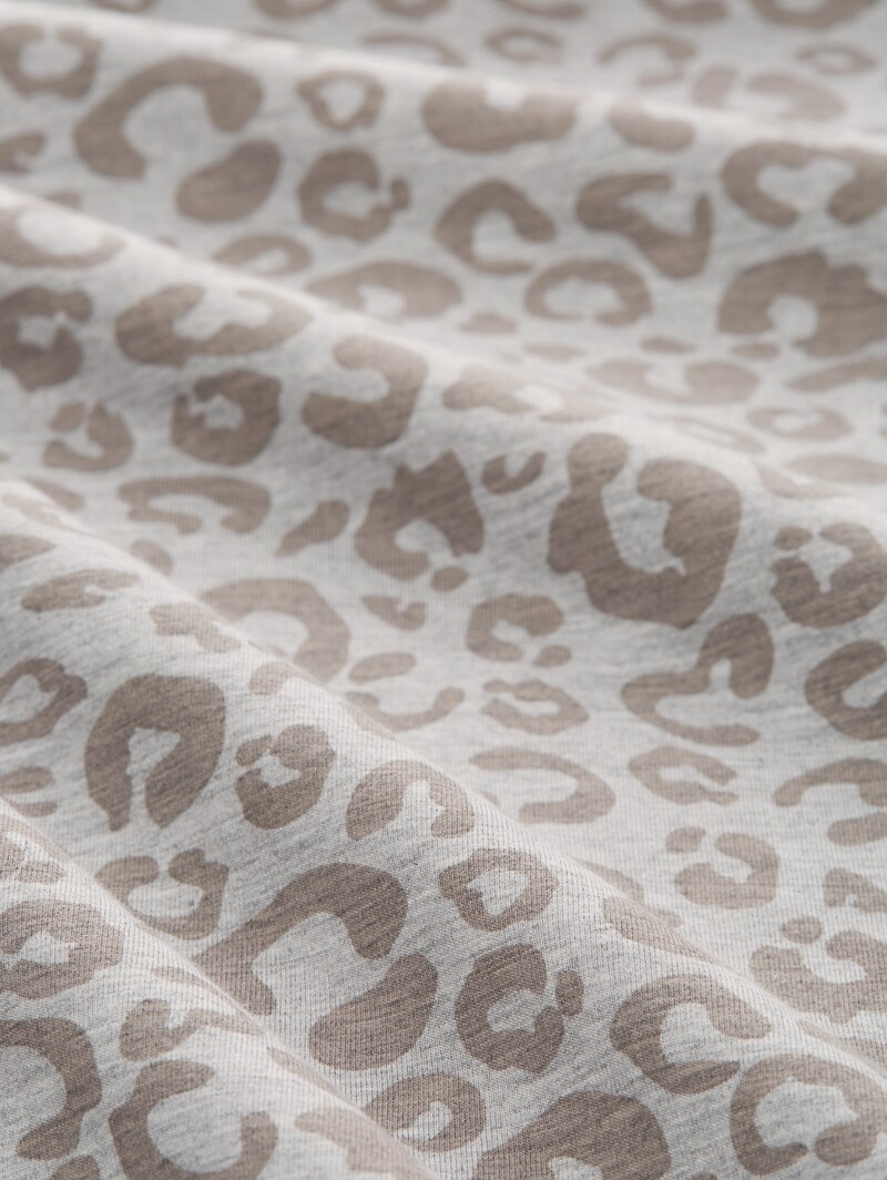 Tom Tailor Nachthemd mit Leo-Print - Grey-medium-allover