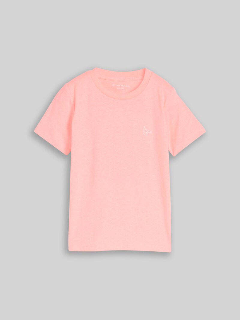 Tom Tailor Basic T-Shirt - Soft Neon Pink