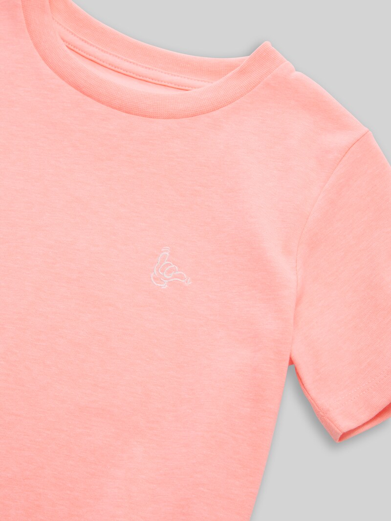Tom Tailor Basic T-Shirt - Soft Neon Pink