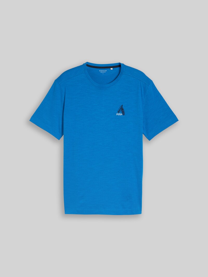 Tom Tailor T-Shirt mit Stickerei - Surf Blue