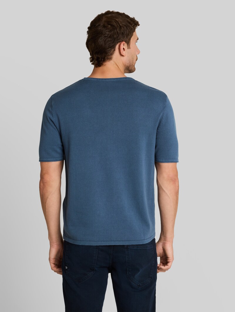 Tom Tailor Strickpullover im Washed-Look - Dark Duck Blue