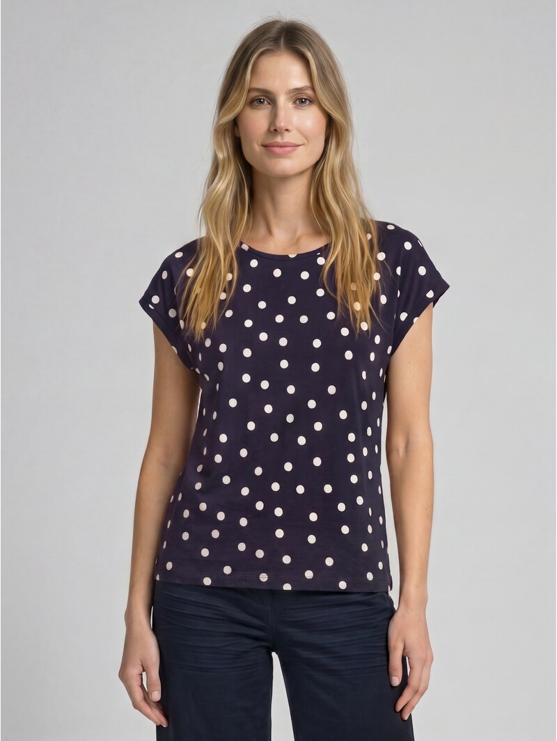 Tom Tailor T-Shirt mit Allover-Print - Navy Big Dot Design Tom Tailor T-Shirt mit Allover-Print - Navy Big Dot Design