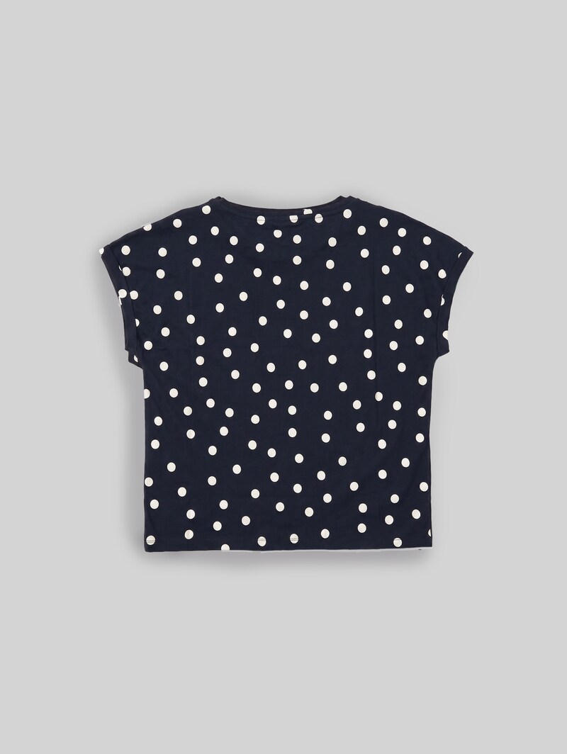 Tom Tailor T-Shirt mit Allover-Print - Navy Big Dot Design