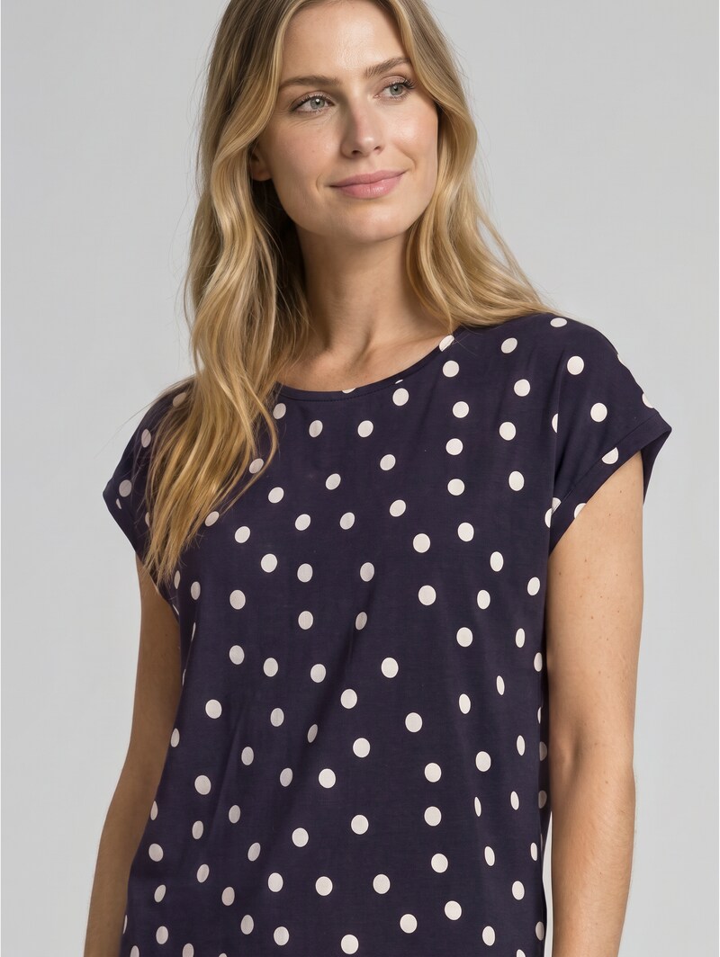 Tom Tailor T-Shirt mit Allover-Print - Navy Big Dot Design