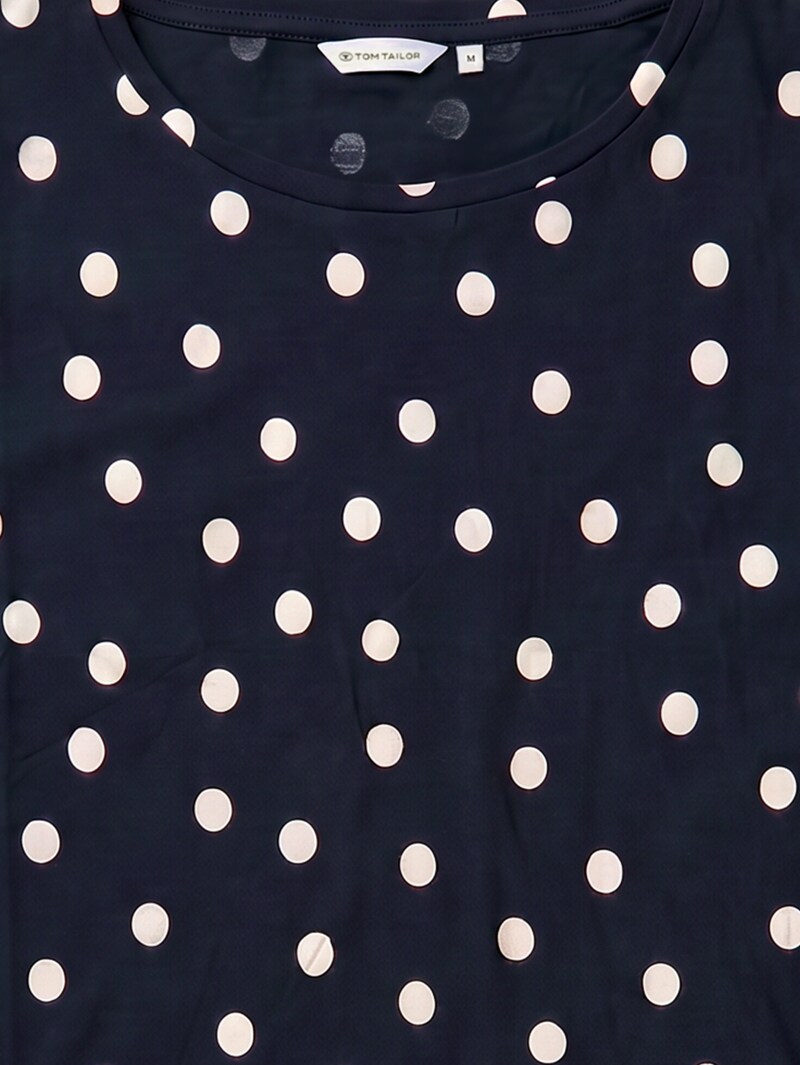 Tom Tailor T-Shirt mit Allover-Print - Navy Big Dot Design