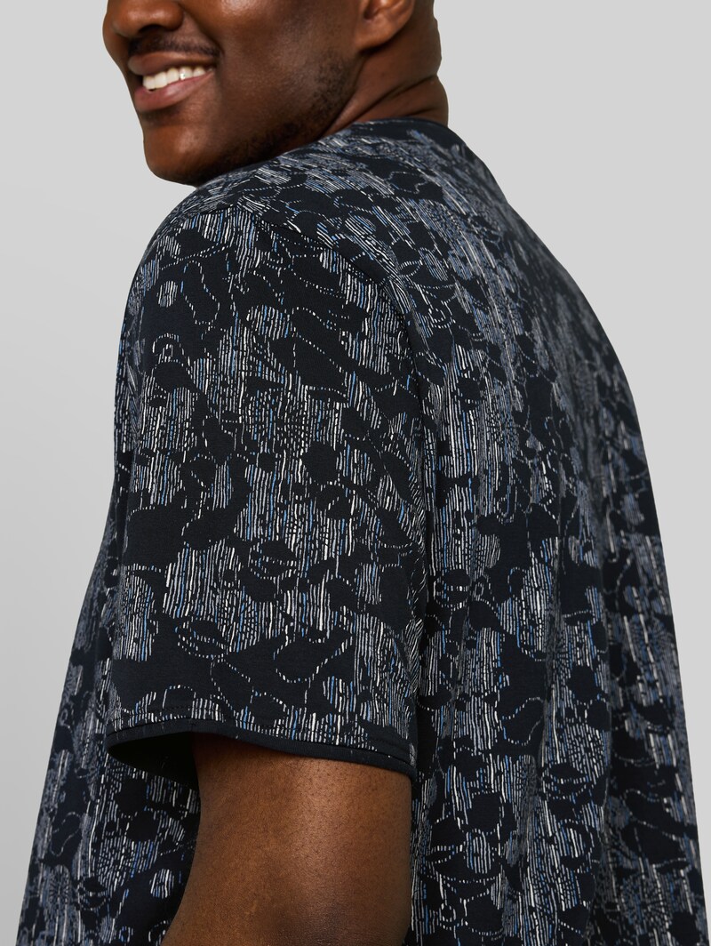 Tom Tailor Plus Size - T-Shirt mit Allover-Print - Navy Irregular Design