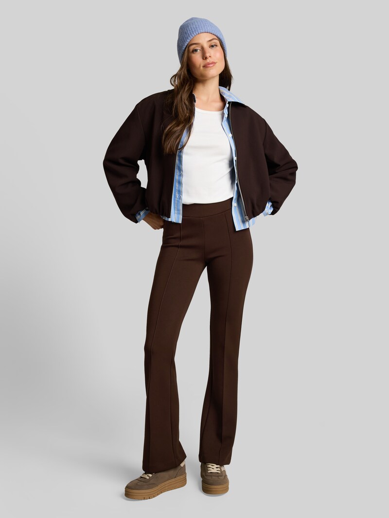Tom Tailor Flared Treggings Hose - Java Dark Brown