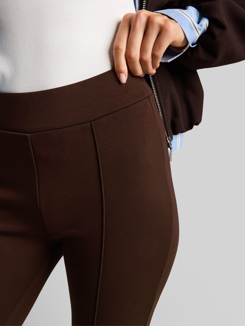 Tom Tailor Flared Treggings Hose - Java Dark Brown
