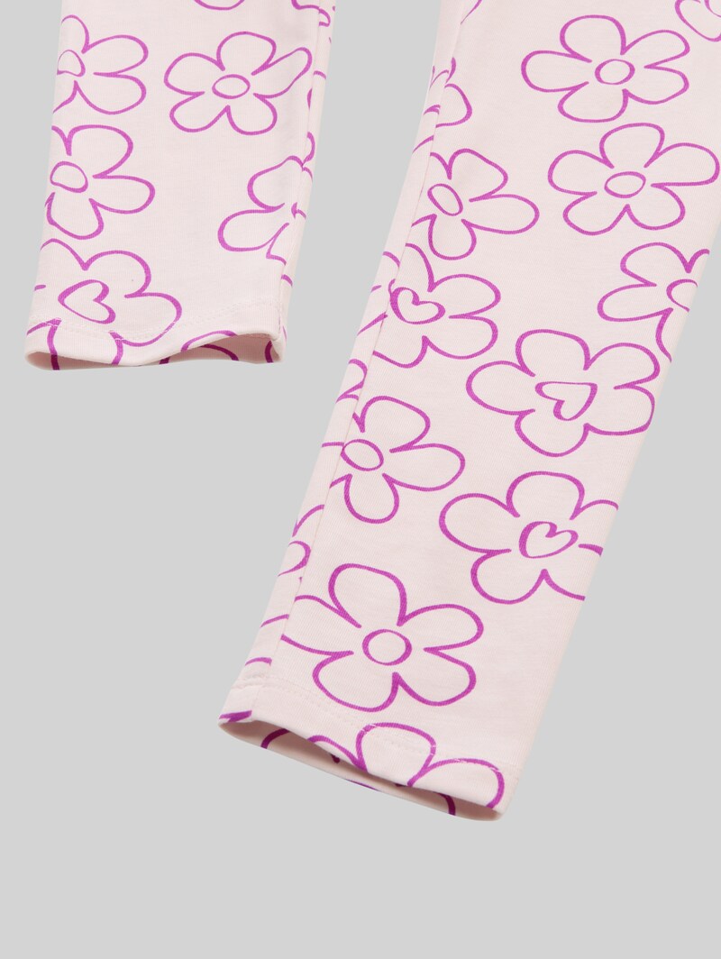 Tom Tailor Leggings mit Blumenmuster - Mauve Flower Print
