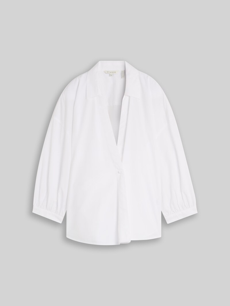Tom Tailor Loose Fit Wickelbluse - White