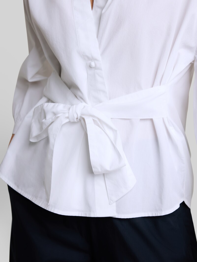 Tom Tailor Loose Fit Wickelbluse - White