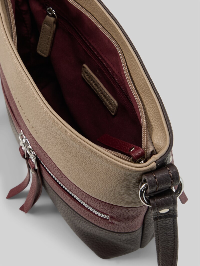 Tom Tailor TTELLEN M Umhängetasche mit Colour-Blocking - Dark Brown