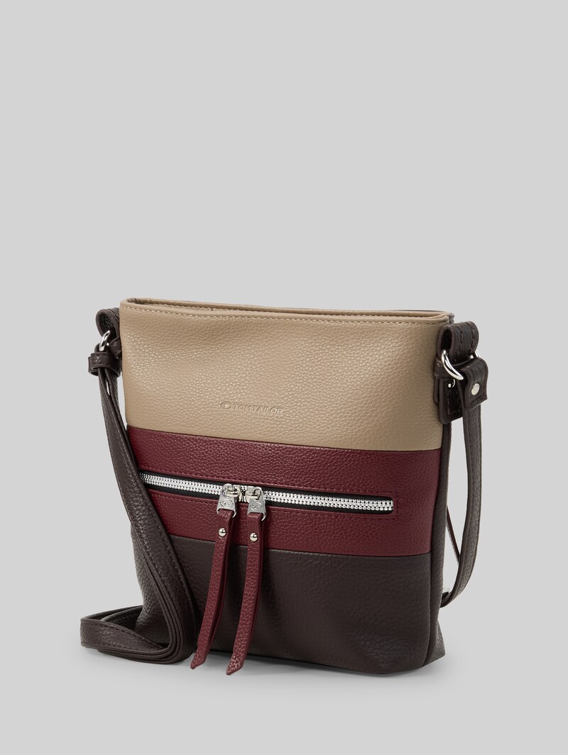 Tom Tailor TTELLEN M Umhängetasche mit Colour-Blocking - Dark Brown