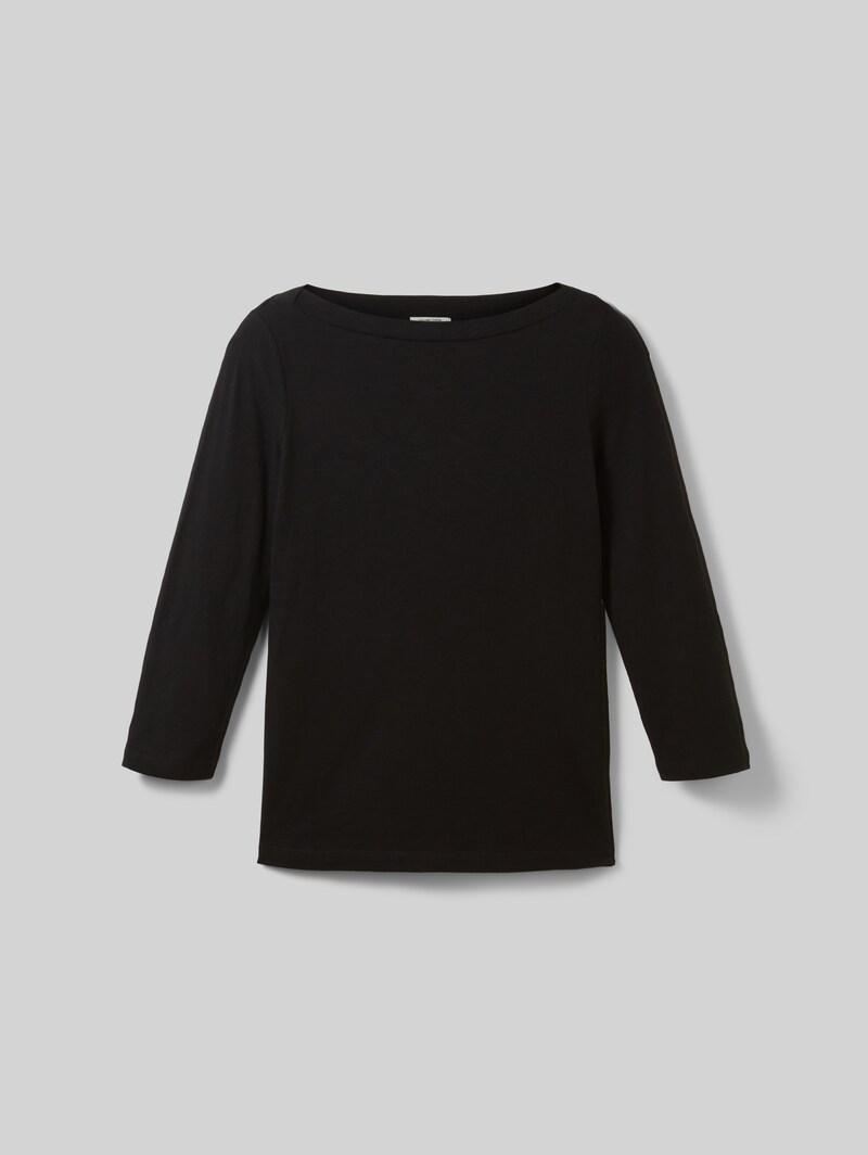 Tom Tailor Longsleeve mit 3/4-Arm aus Baumwolle - Deep Black