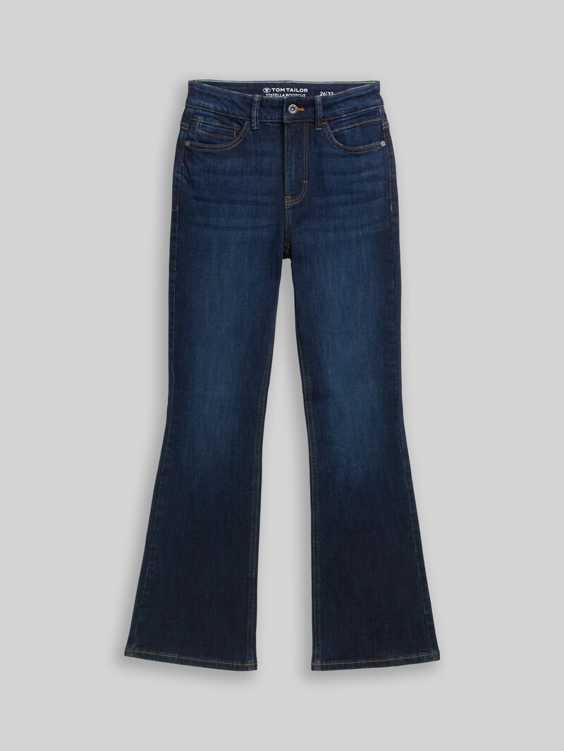 Tom Tailor TTSTELLA BOOTCUT Jeans mit Stretch - Dark Blue Denim