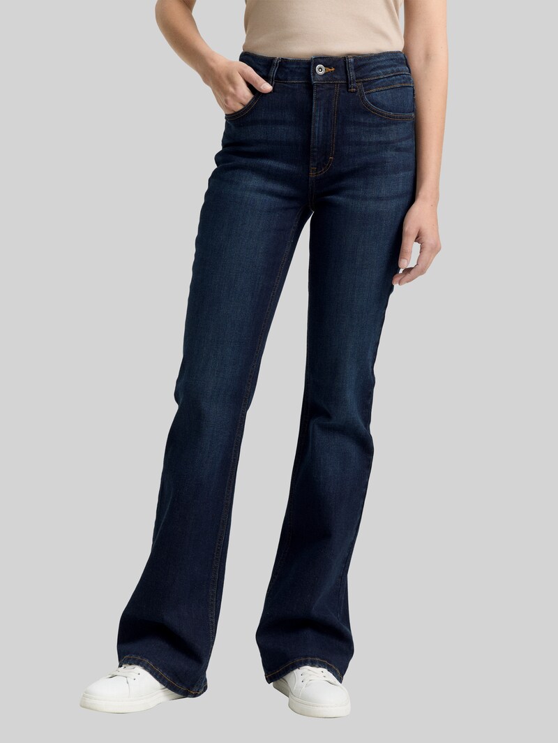 Tom Tailor TTSTELLA BOOTCUT Jeans mit Stretch - Dark Blue Denim