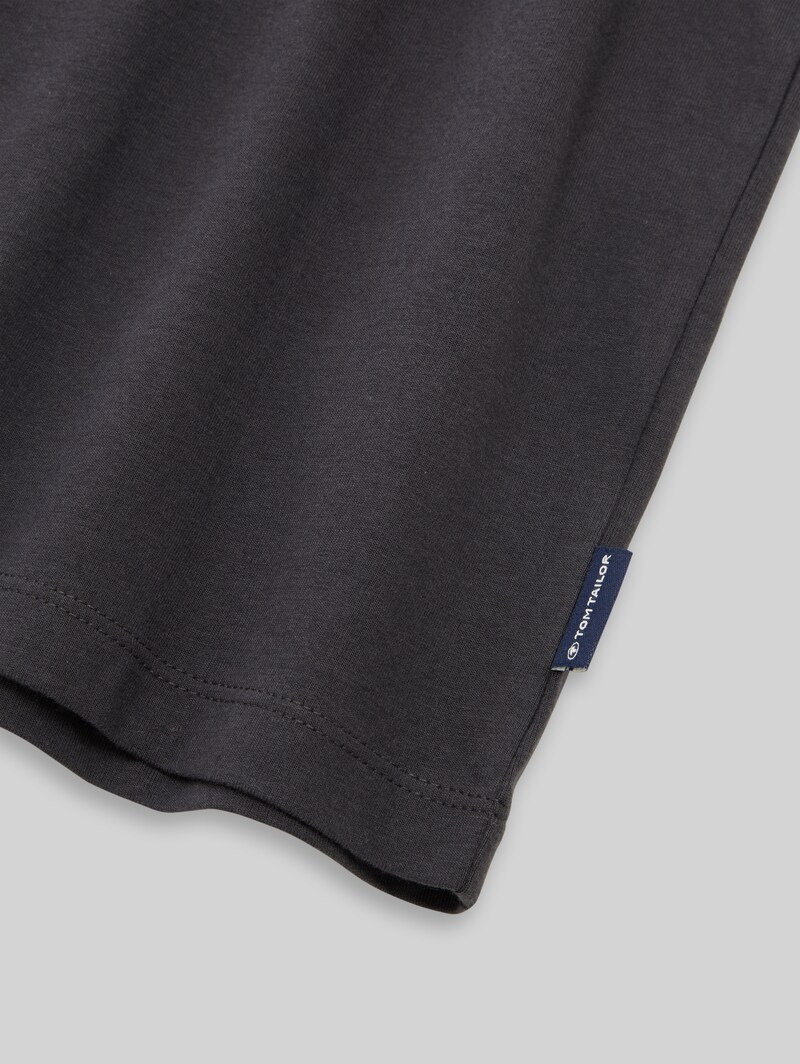 Tom Tailor T-Shirt mit Foto-Print - Coal Grey