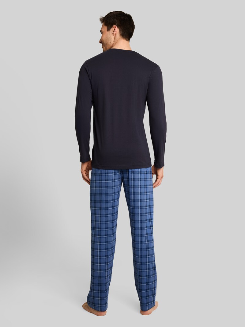 Tom Tailor Pyjama-Set mit Karomuster - Blue-medium-check
