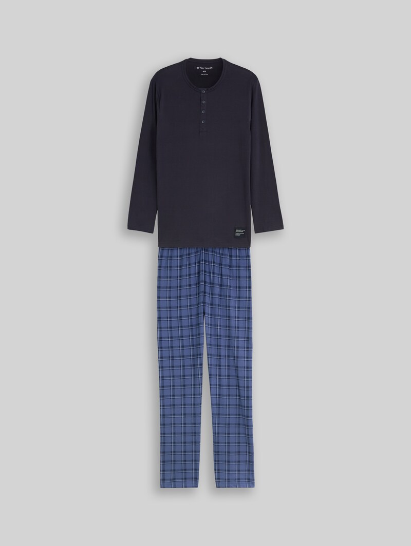 Tom Tailor Pyjama-Set mit Karomuster - Blue-medium-check