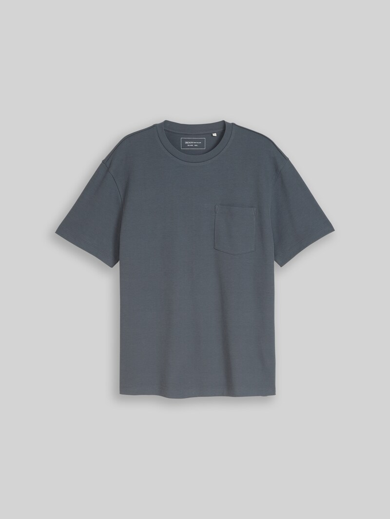 Tom Tailor Relaxed Fit T-Shirt mit Brusttasche - Urban Medium Grey