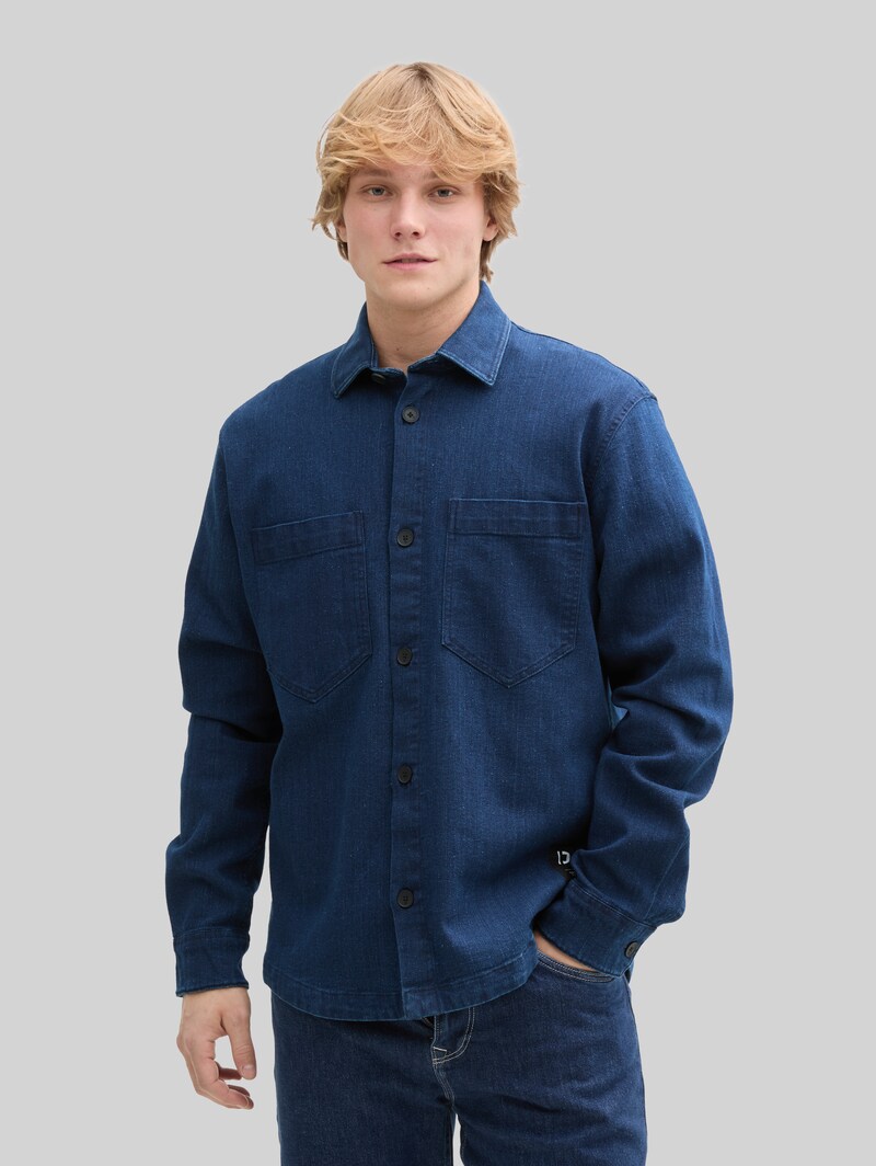 Tom Tailor Overshirt aus Jeans-Stoff - Raw Bright Blue Denim Tom Tailor Overshirt aus Jeans-Stoff - Raw Bright Blue Denim