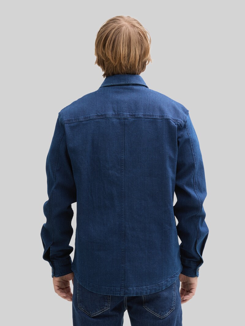 Tom Tailor Overshirt aus Jeans-Stoff - Raw Bright Blue Denim