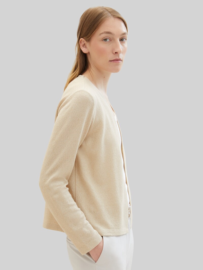 Tom Tailor Basic Cardigan - Sandy Beige Melange