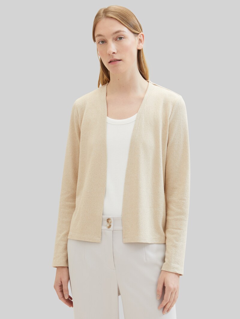 Tom Tailor Basic Cardigan - Sandy Beige Melange