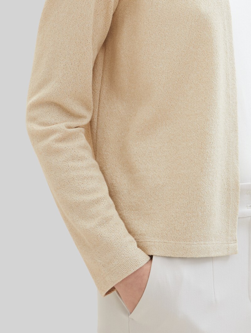 Tom Tailor Basic Cardigan - Sandy Beige Melange