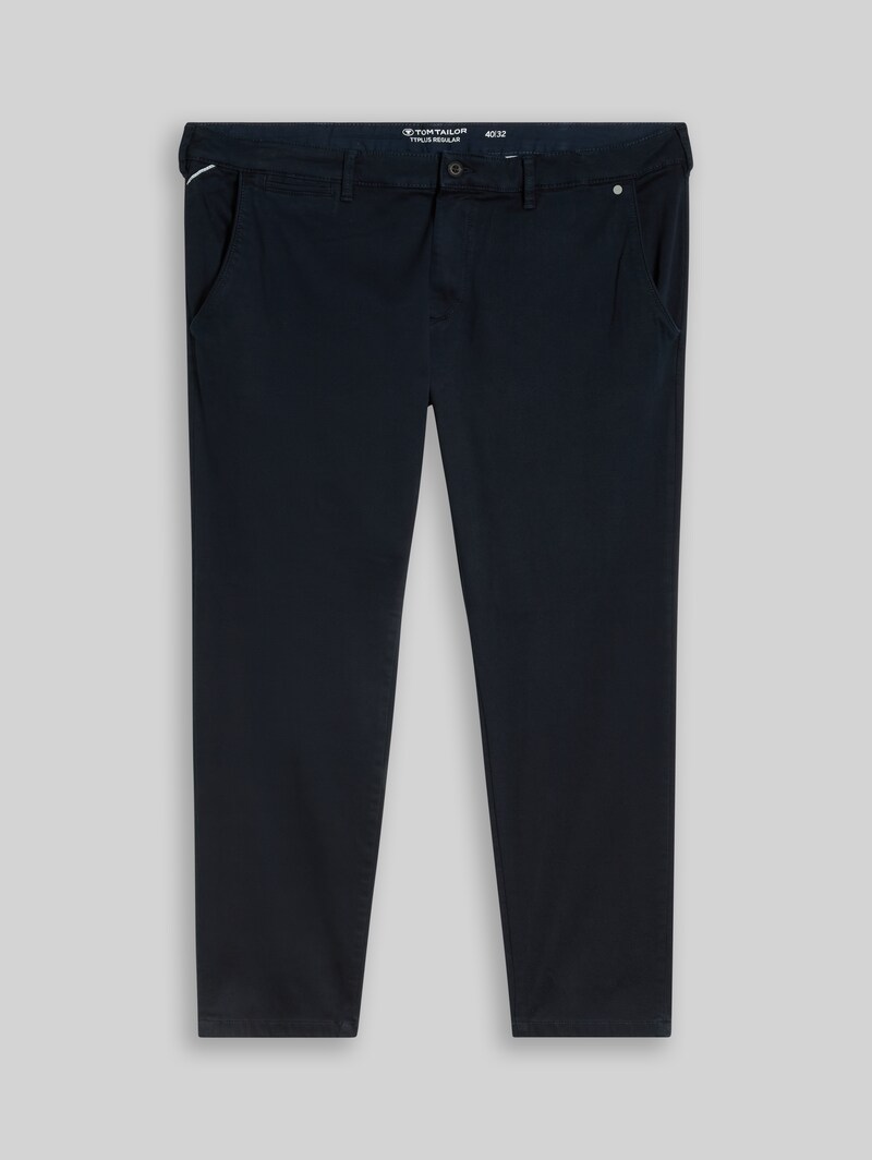 Tom Tailor Plus Size - Regular Fit Chino Hose im Washed-Look - Sky Captain Blue