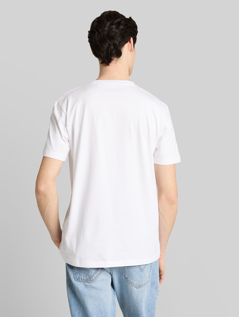 Tom Tailor Basic T-Shirt mit Logo-Print - White Horse