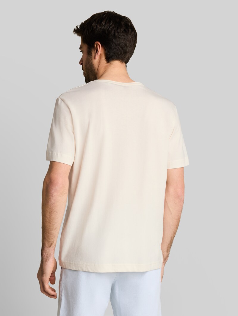 Tom Tailor T-Shirt mit Print auf der Brust - Gardenia White