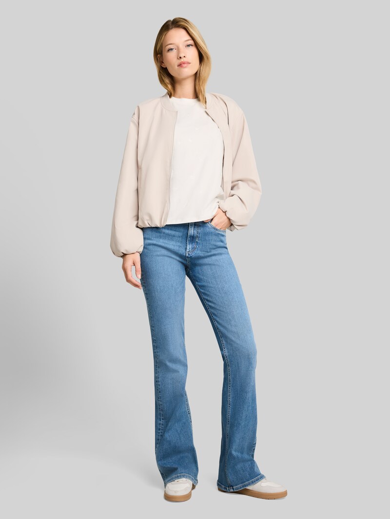 Tom Tailor Boxy Fit T-Shirt mit Stickereien - Off White Daisy Embroidery