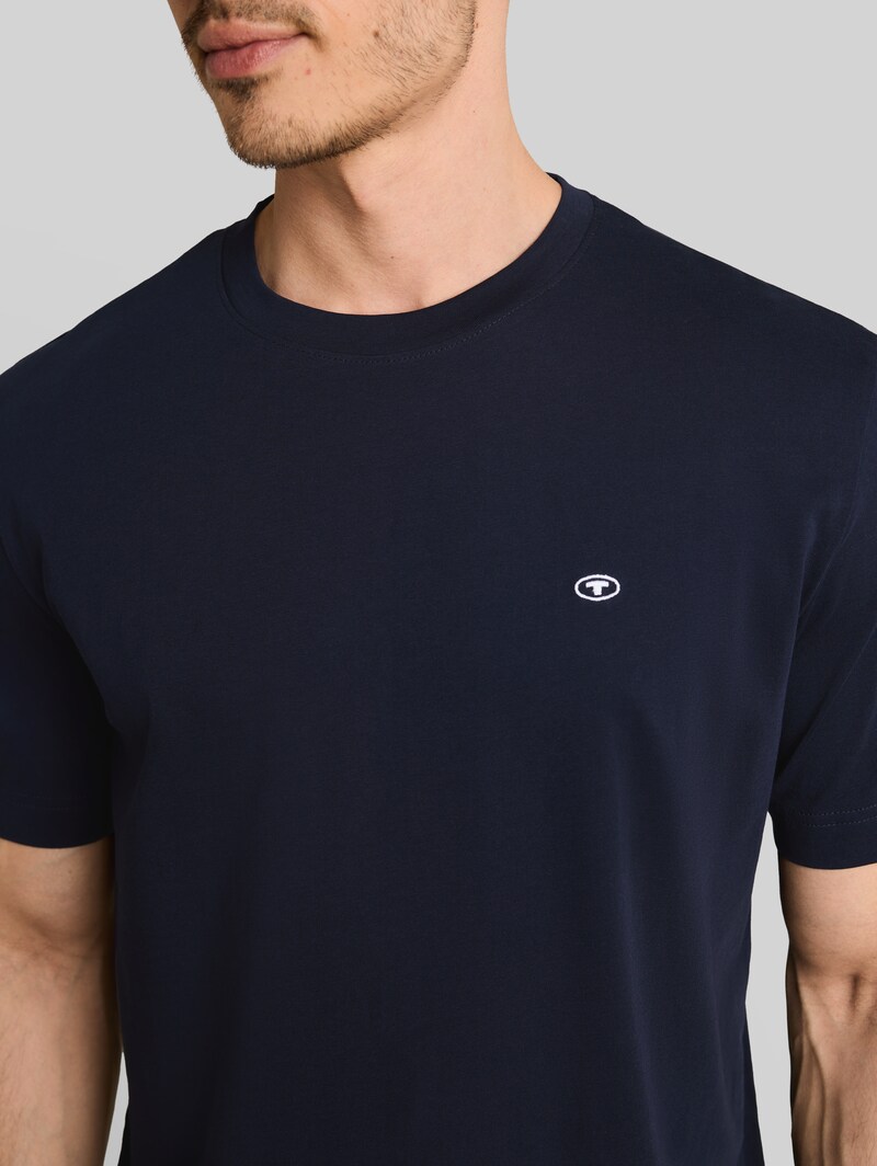 Tom Tailor Basic T-Shirts im 3er-Pack - Light Blue Grey