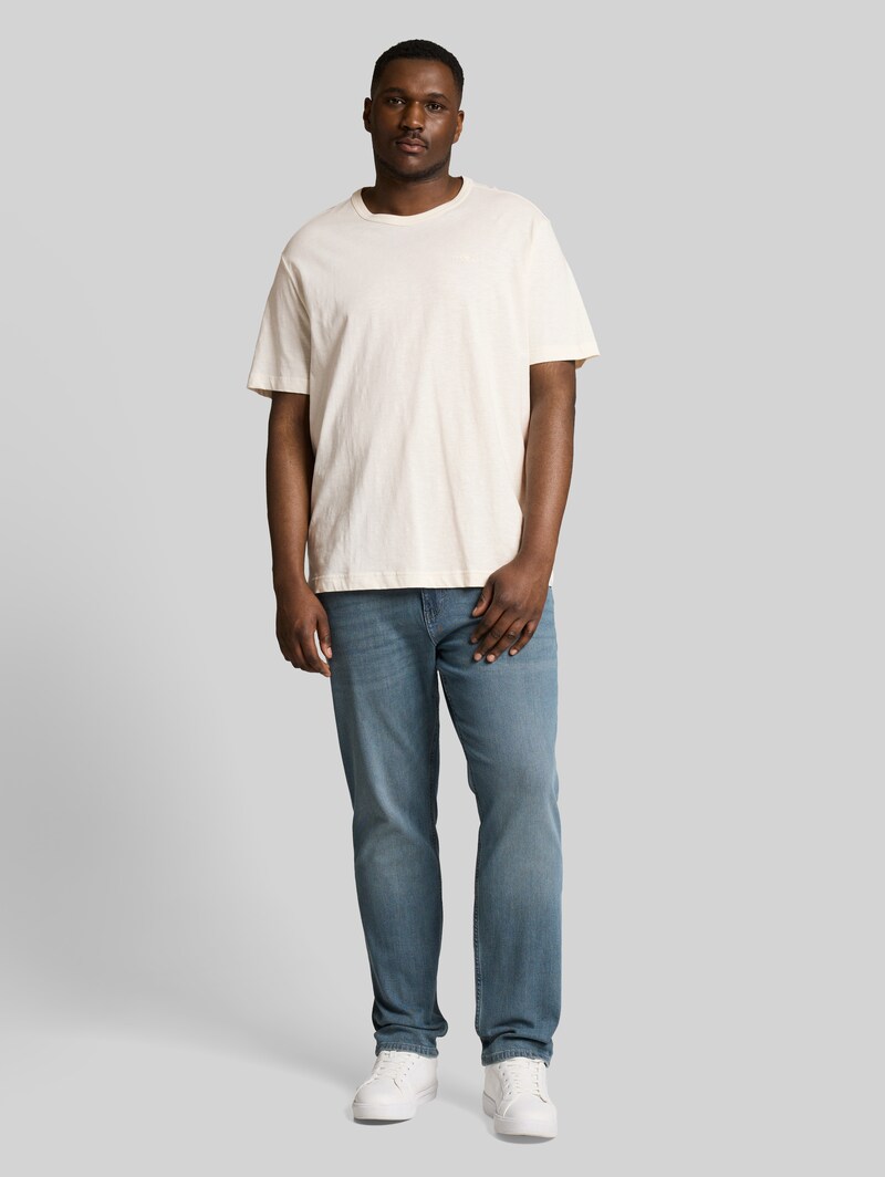 Tom Tailor Plus Size - Basic T-Shirt aus Baumwolle - Gardenia White