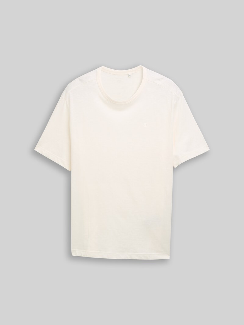Tom Tailor Plus Size - Basic T-Shirt aus Baumwolle - Gardenia White