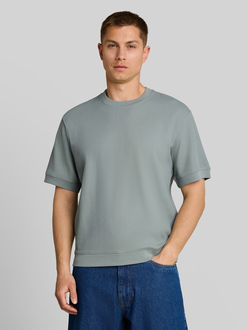 Tom Tailor Relaxed Fit T-Shirt im Sweatshirt-Style - Green Mist Tom Tailor Relaxed Fit T-Shirt im Sweatshirt-Style - Green Mist