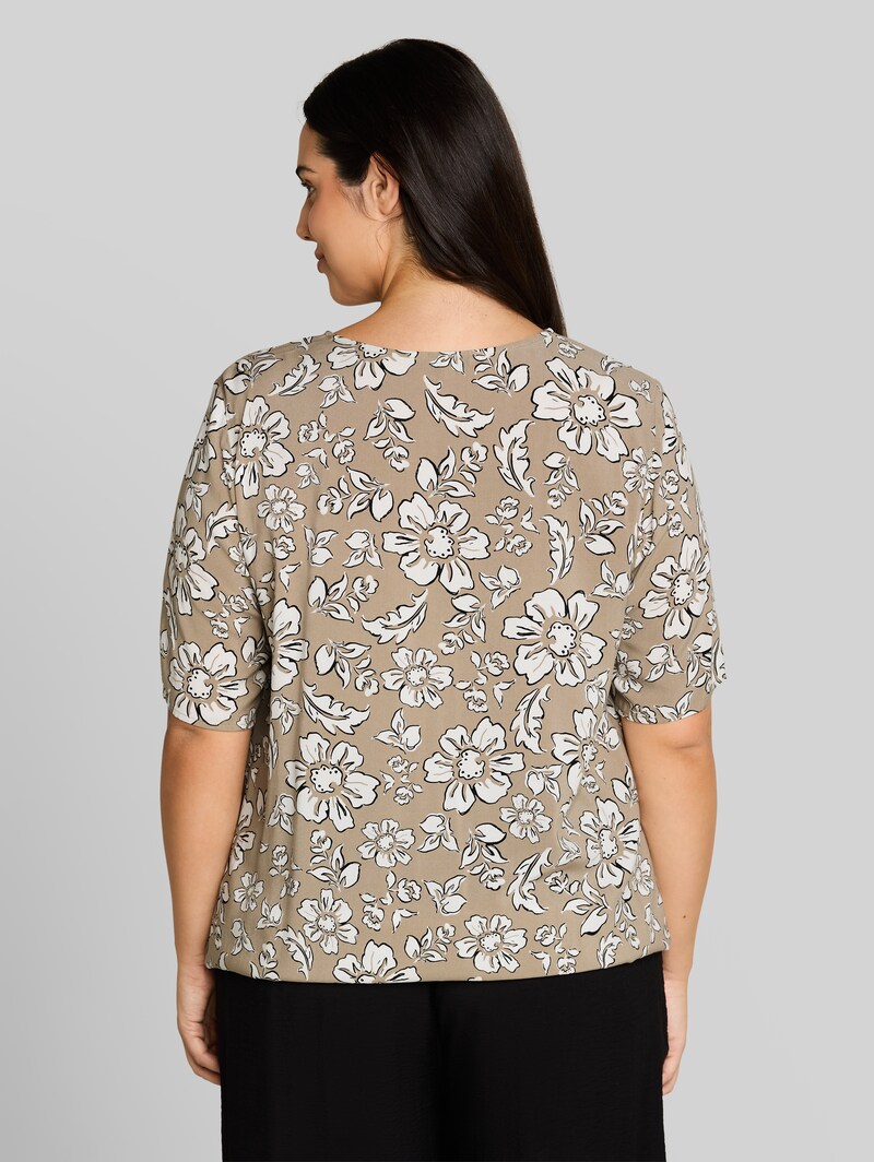 Tom Tailor Plus Size - Bluse aus Viskose - Olive Big Flower Design