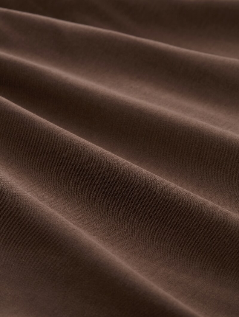 Tom Tailor Loose Fit Langarmshirt mit Knotendetail - Cool Dark Brown