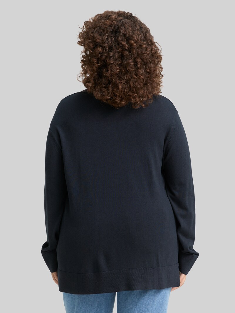 Tom Tailor Plus Size - Loose Fit Strickpullover - Lunar Eclipse
