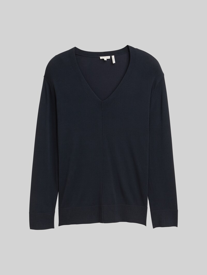 Tom Tailor Plus Size - Loose Fit Strickpullover - Lunar Eclipse