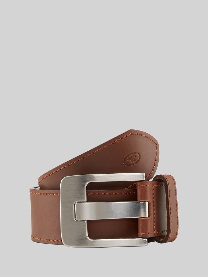 Tom Tailor TTLAUREL Ledergürtel mit eckiger Dornschließe - Light Brown Uni