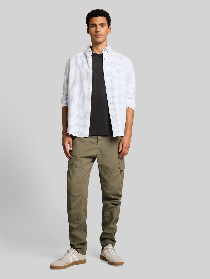 Tom Tailor Relaxed Fit T-Shirt mit Schriftzug - Coal Grey