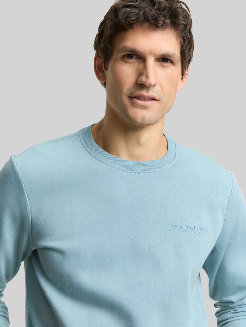 Tom Tailor Sweatshirt mit Logo-Print - Tourmaline